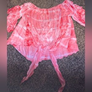 Off the shoulder blouse.